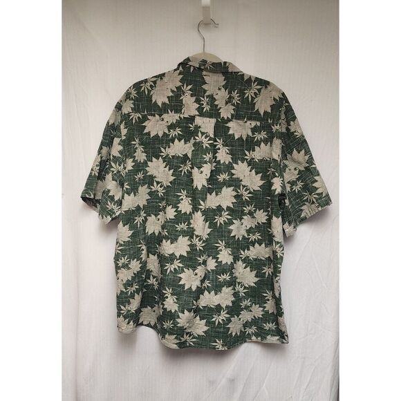 MEN'S VATPAVE SHORT SLEEVE FLORAL GREEN SHIRT SIZE XXL - Picture 5 of 7